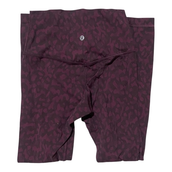 Lululemon Align Nulu Fabric Pants Formation Camo Maroon Sz 4 25” inseam - Picture 6 of 6